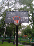 Баскетбольная уличная стойка с металлическим щитом